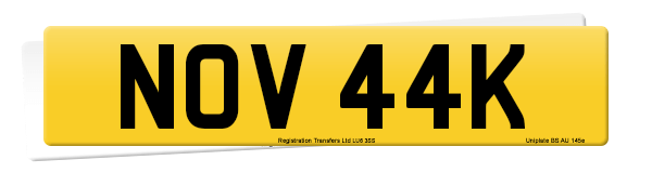 Registration number NOV 44K